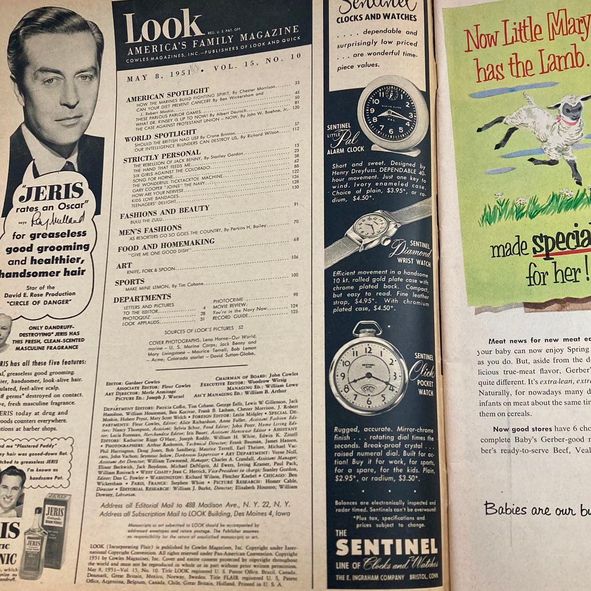 Vintage Look Magazine May 8 1951 Vol 15 No. 10 Lena Horne and Jack Benny
