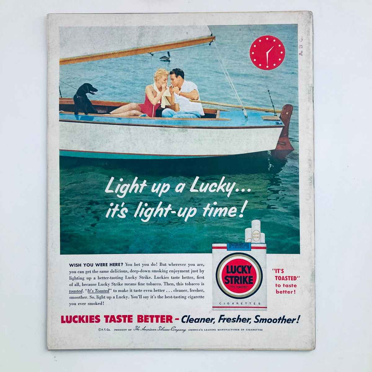Cover of VTG Look Magazine June 28 1955 featuring Elizabeth Taylor, showcasing vintage Hollywood glamour, with a classic illustration of a couple on a boat and a black dog.