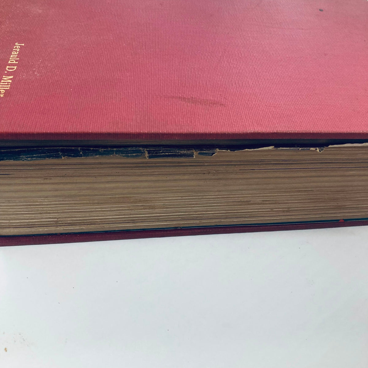 Complete 1964 Original Playboy Magazine January-December bound collection showing the side view of the vintage magazine, highlighting its red cover and spine.