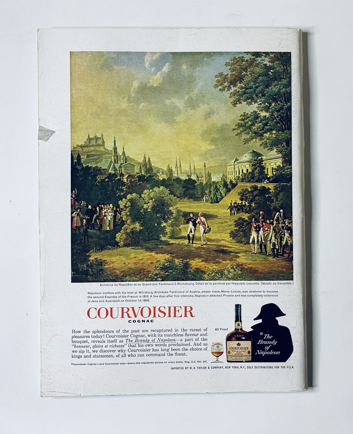 Back cover of The New Yorker Magazine March 25, 1967 featuring an advertisement for Courvoisier Cognac.