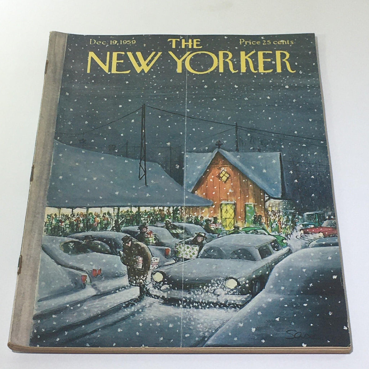 The New Yorker: December 19 1959 Full Magazine Theme Cover Charles Saxon