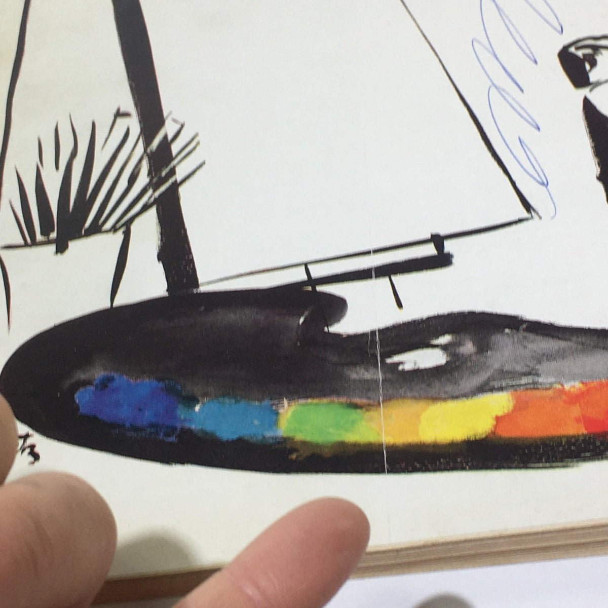 Close-up of The New Yorker: October 17 1959 magazine cover, highlighting the artist's palette with bright colors, capturing the essence of the late 1950s artistic style.