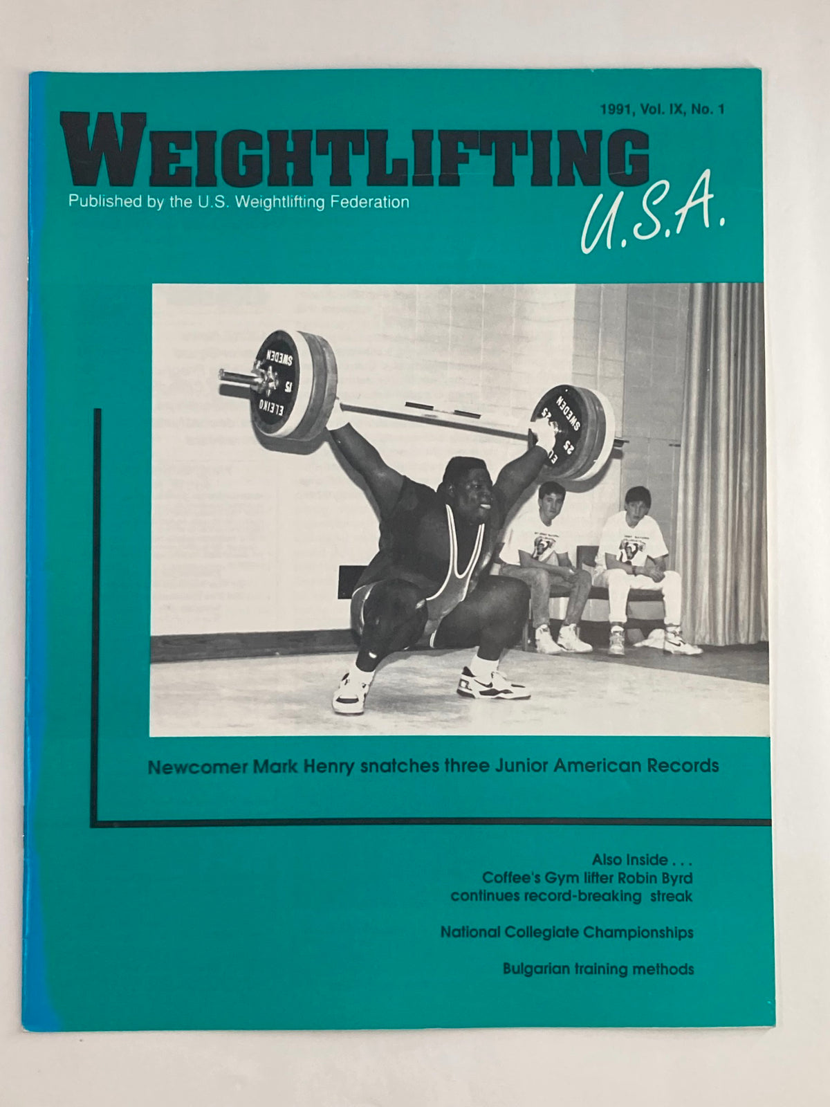 Vintage Weightlifting USA Magazine Vol 9 #1 1991 Mark Henry Junior American Records