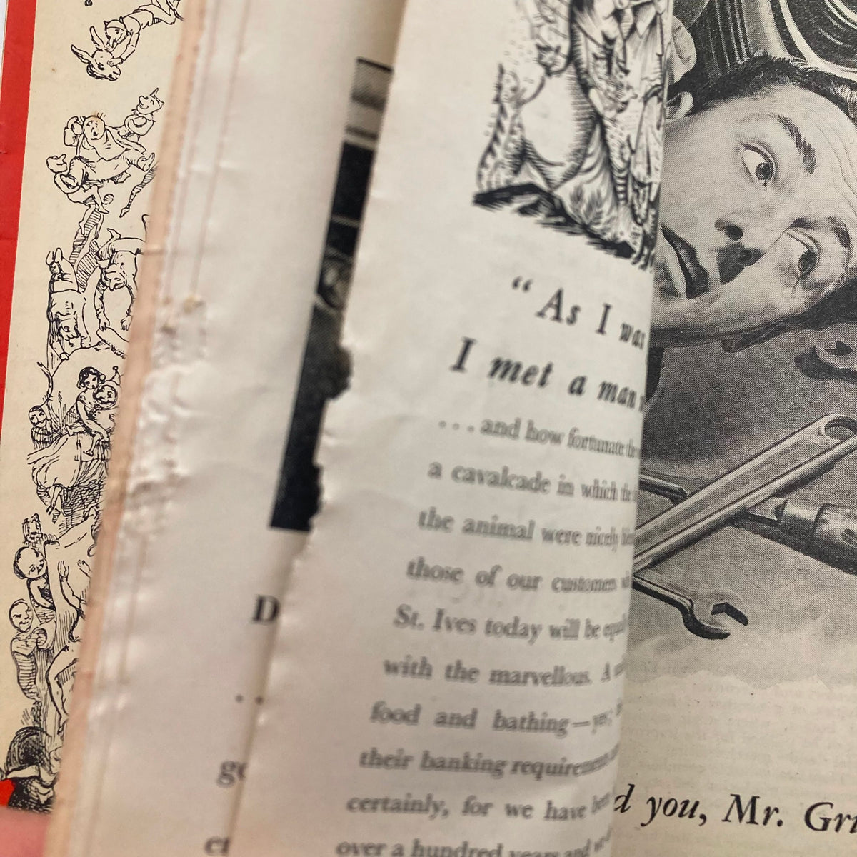 Interior page of Punch Magazine May 2, 1951, displaying humorous commentary with illustrations, reflecting the wit of the post-WWII period.