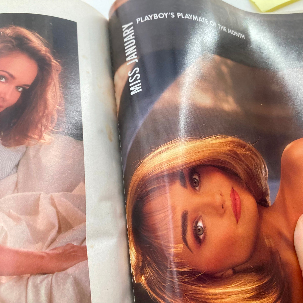 Page from Playboy Magazine January 1993 Vol 40 No. 1 displaying Miss January, the feature Playmate of the month with captivating photography.