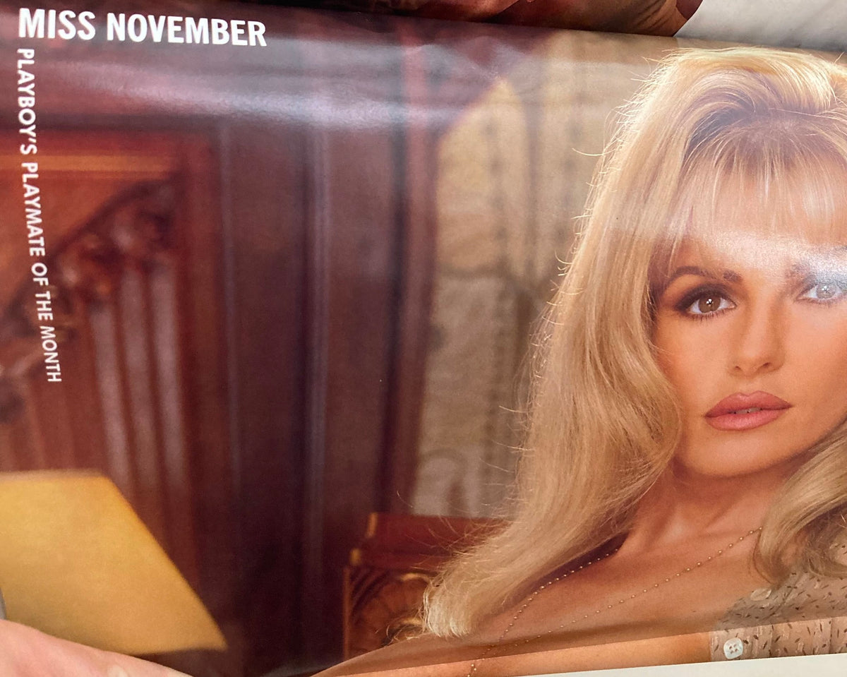 Inside page of Playboy Magazine November 1993 showcasing Miss November as Playmate of the Month, emphasizing beauty and allure.