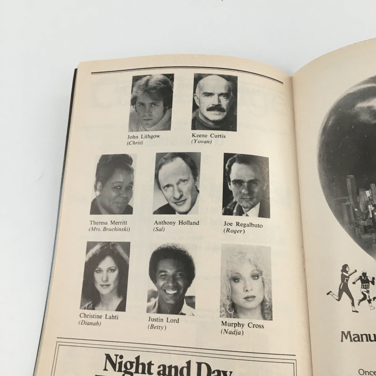 Image showing cast portraits from the 1980 Playbill for 'Division Street,' including John Lithgow and Keene Curtis among others.
