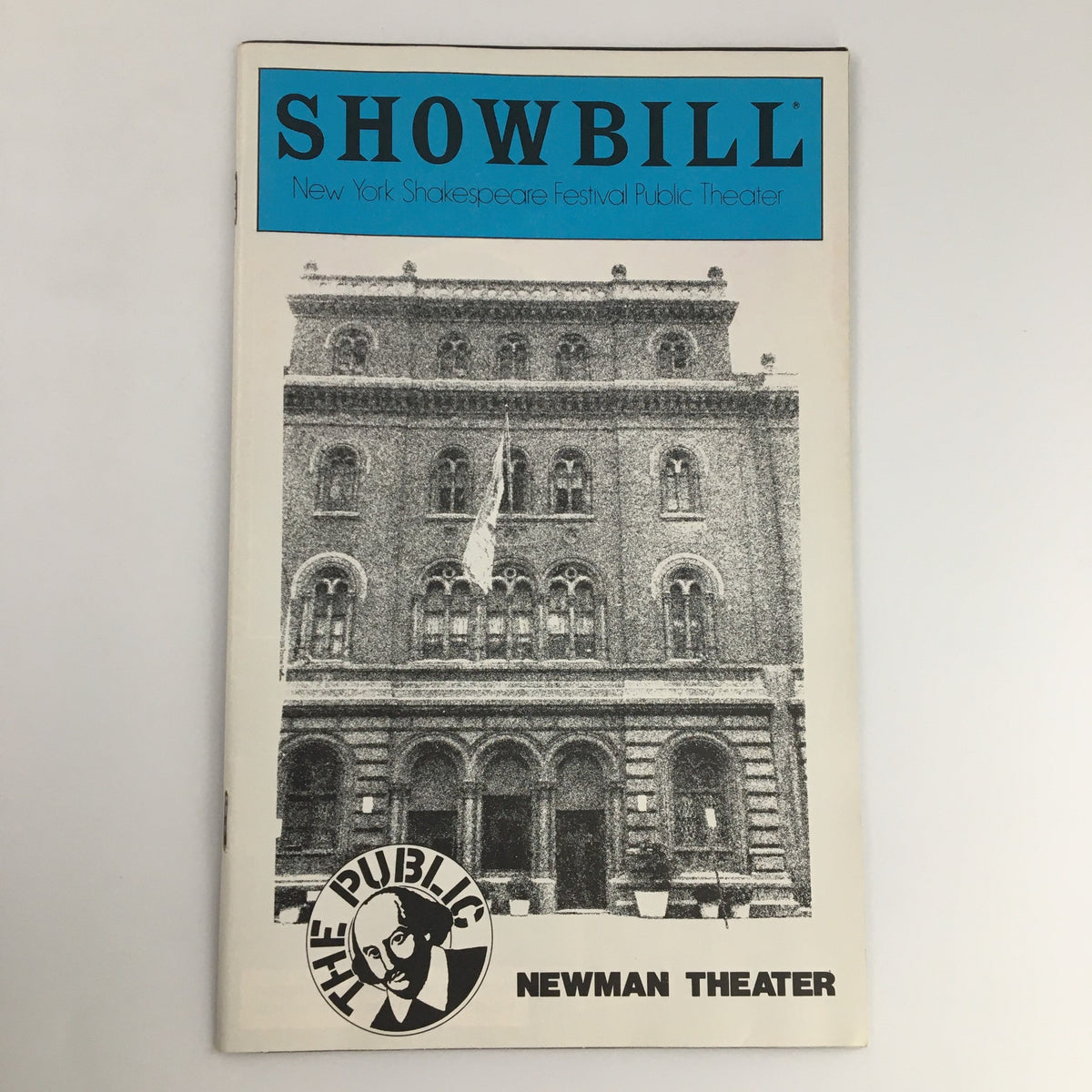 1980 showbill for 'The Sea Gull' at the Newman Theater featuring the New York Shakespeare Festival, with a photo of the theater building on the cover.