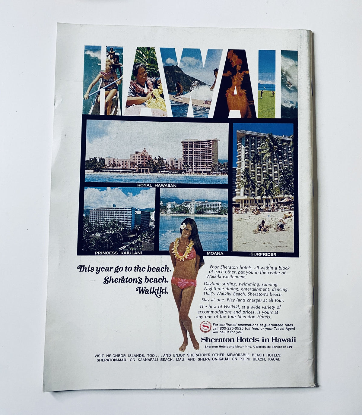 The New Yorker Magazine July 11, 1970 Open Door Seaside Cover by Ilonka Karasz, featuring a vintage advertisement for Sheraton Hotels in Hawaii, showcasing beautiful beach scenes and hotel properties including Royal Hawaiian and Princess Kaiulani.