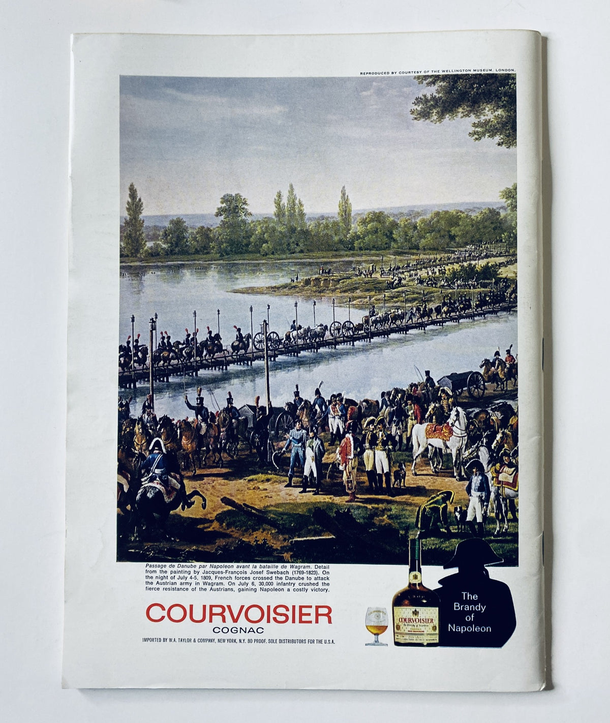 Back cover advertisement of The New Yorker Magazine from September 11, 1971, showcasing Courvoisier Cognac with historical imagery.