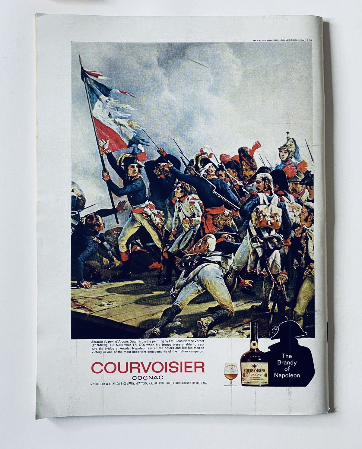 Advertisement page from The New Yorker Magazine December 11, 1971, showcasing a Courvoisier Cognac ad featuring soldiers in a historical scene.