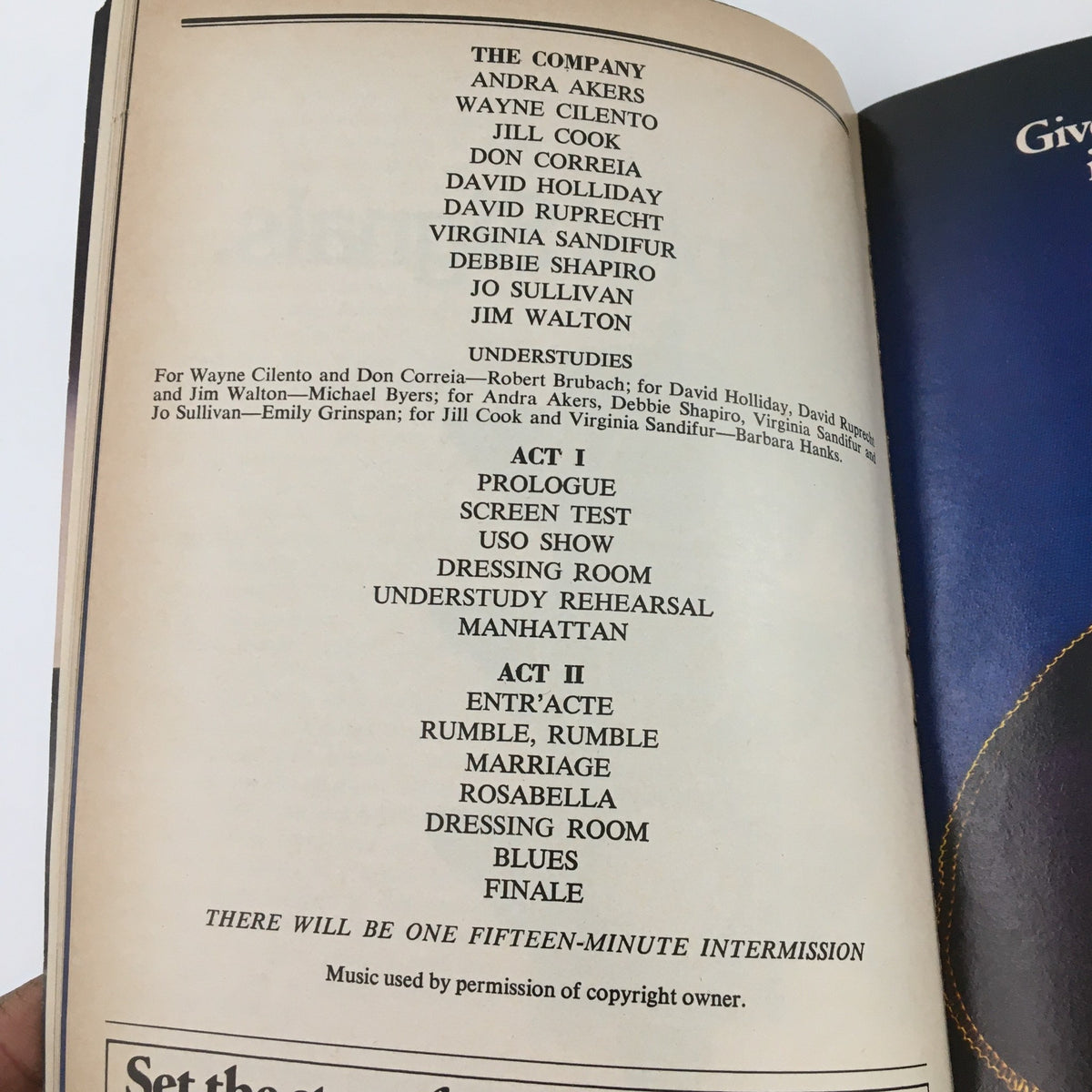 Act listing and credits for the musical 'Perfectly Frank' featured in the November 1980 Playbill at the Helen Hayes Theatre.
