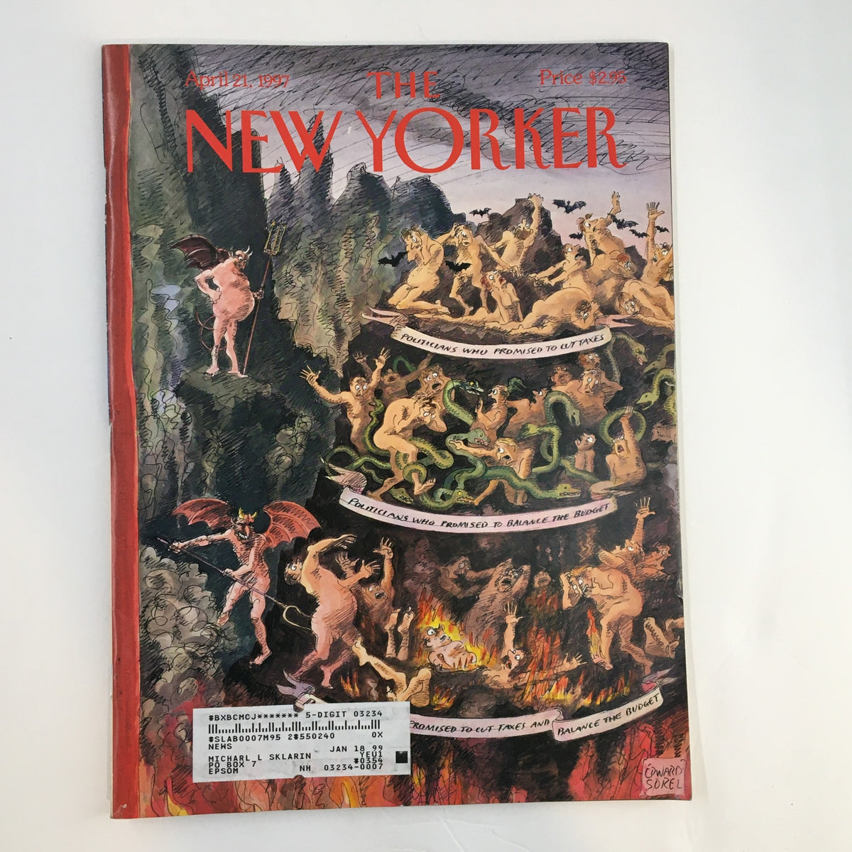 The New Yorker Full Magazine April 21 1997 The Unforgiven by Edward Sorel