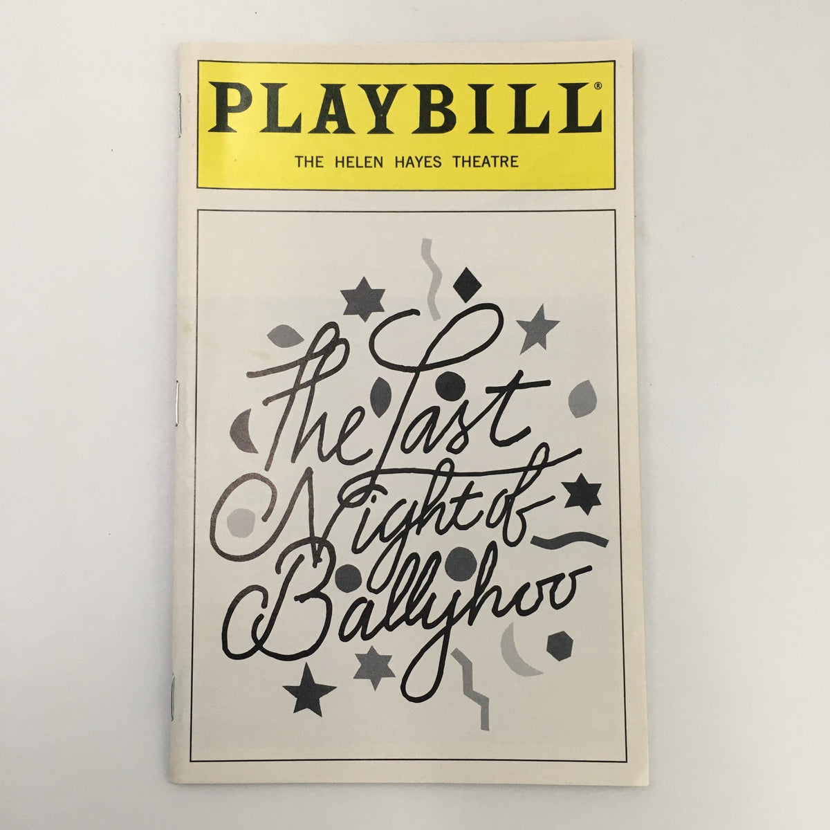 1997 Playbill for 'The Last Night of Ballyhoo' showcasing a decorative cover from The Helen Hayes Theatre.