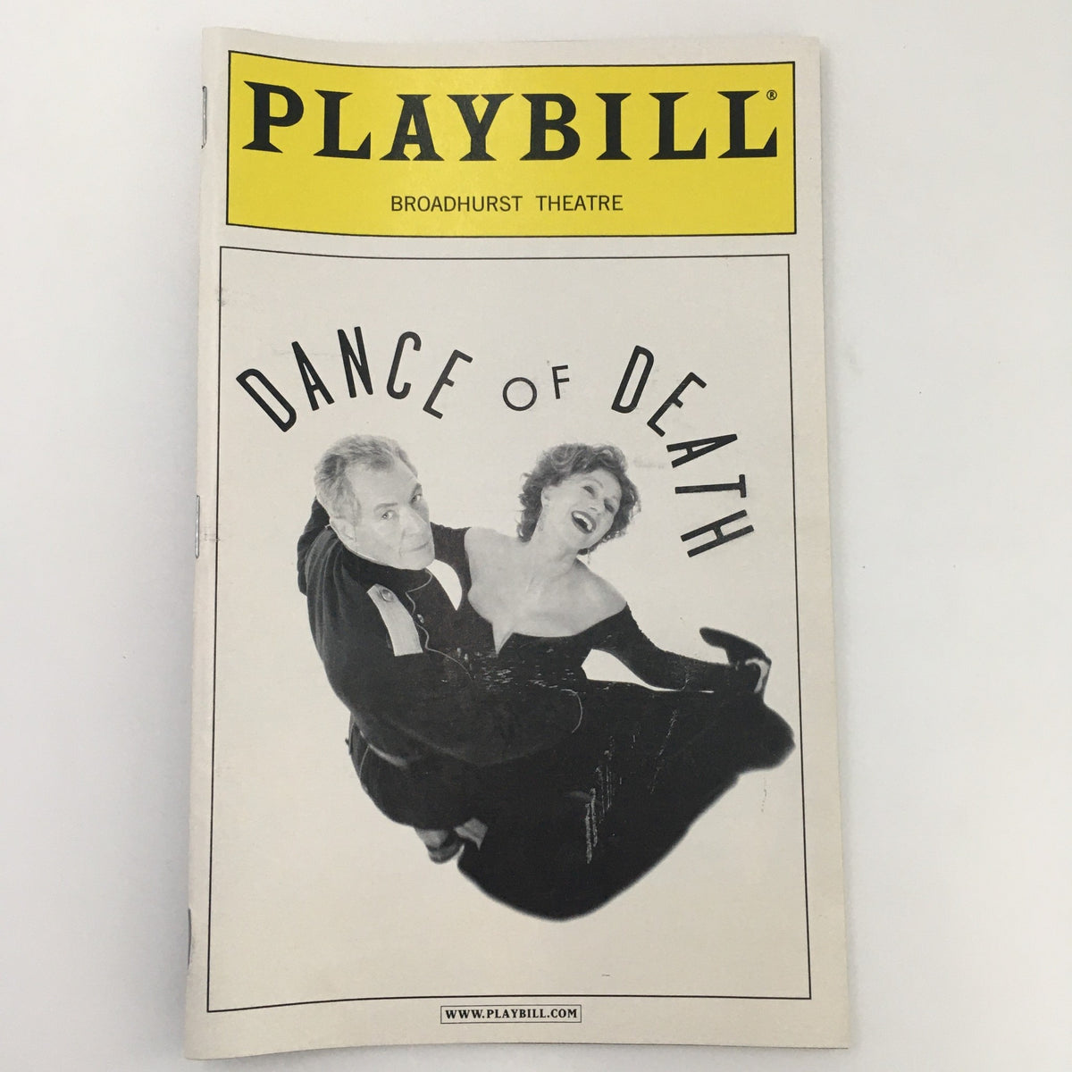 2001 Playbill from Broadhurst Theatre featuring 'Dance of Death' with Ian McKellen and Helen Mirren on the cover.