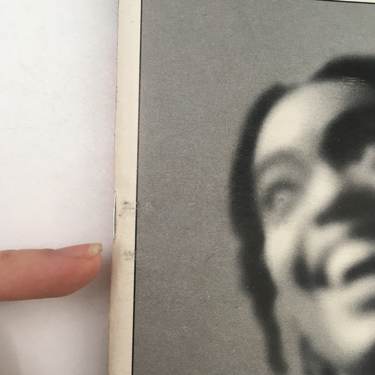 Close-up view of the 1999 Playbill for 'Jar the Floor' by Cheryl L. West, highlighting minor wear and detail of the spine.