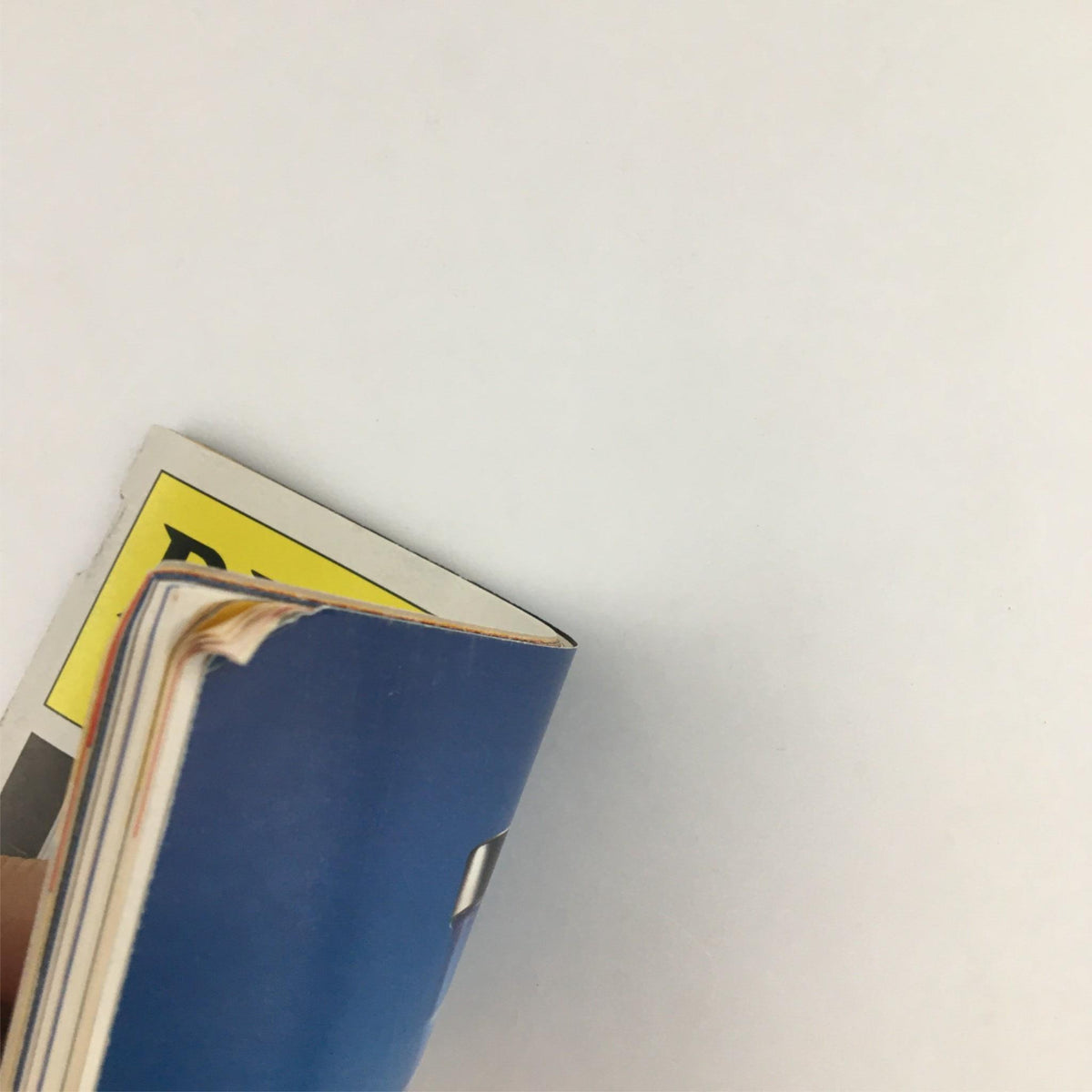 Side view of the 2002 Playbill for Garden by Manhattan Theater Club, highlighting the thickness and condition of the pages.
