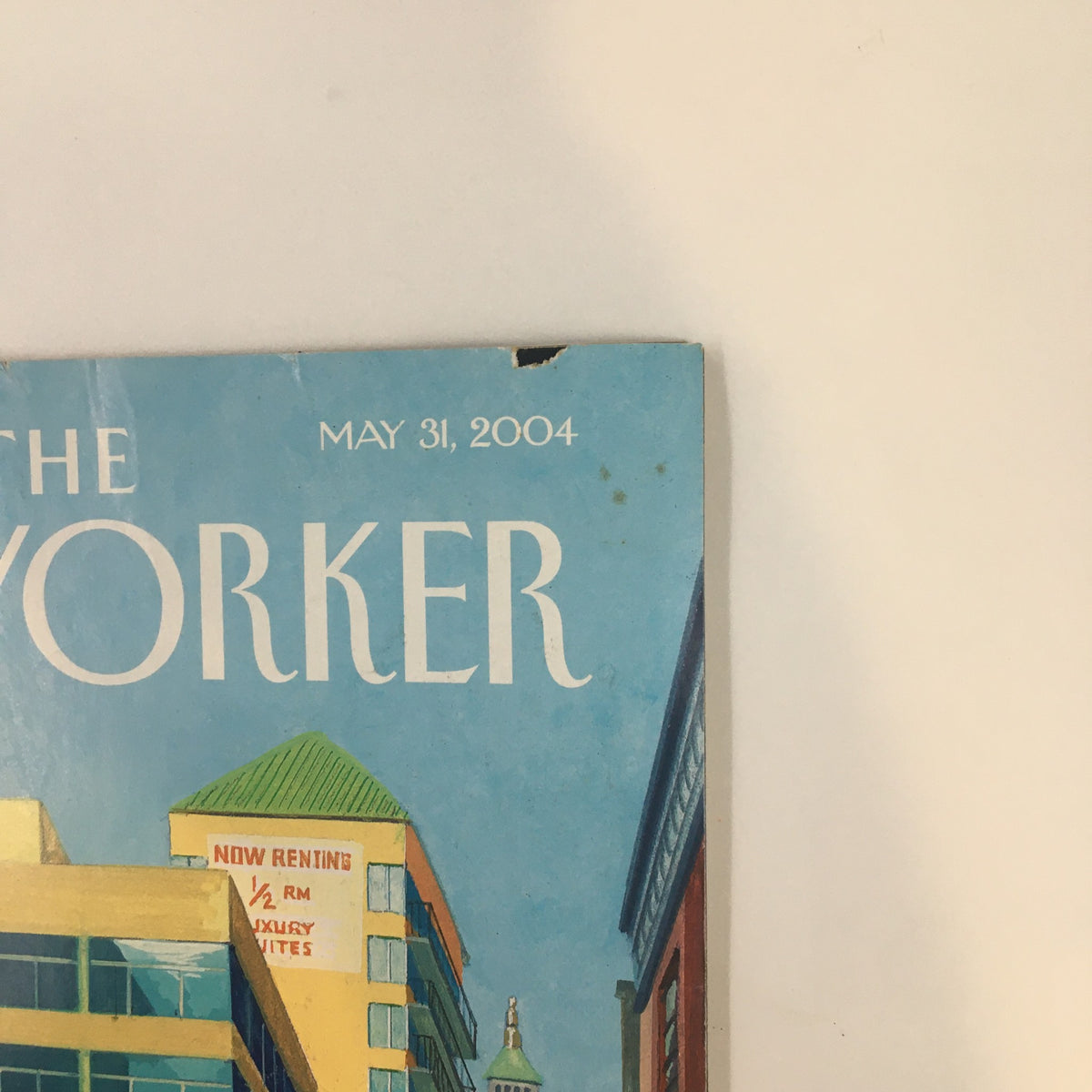 The New Yorker Full Magazine May 31 2004, top view of the magazine cover displaying the title and date, highlighting its nostalgic design.