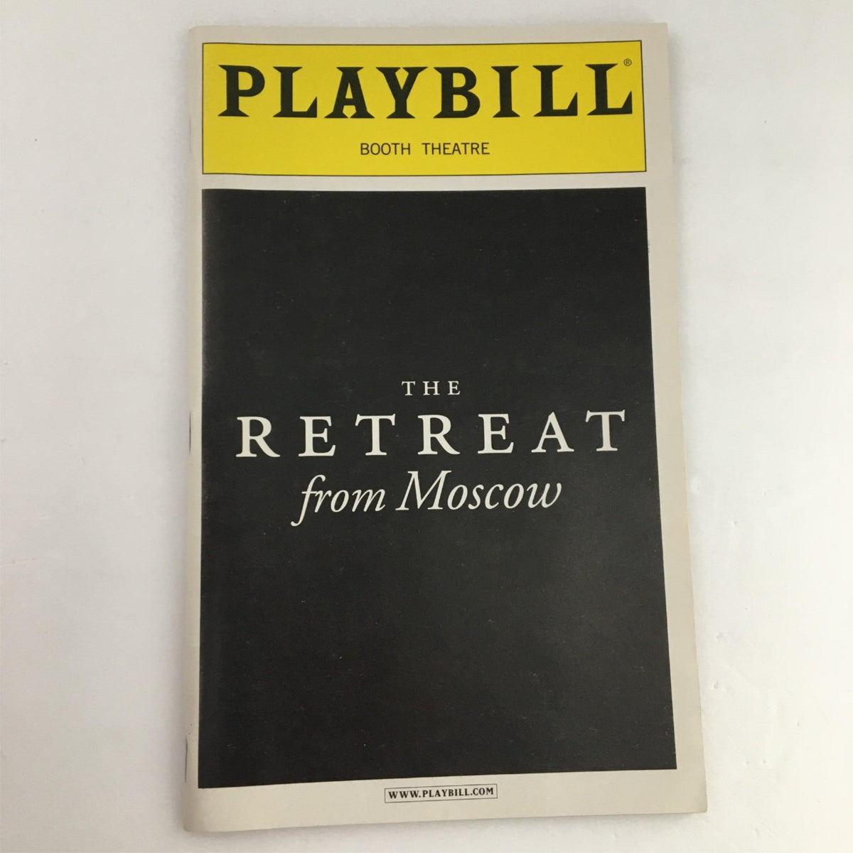 2003 Playbill for The Retreat from Moscow at Booth Theatre showcasing the cover design.