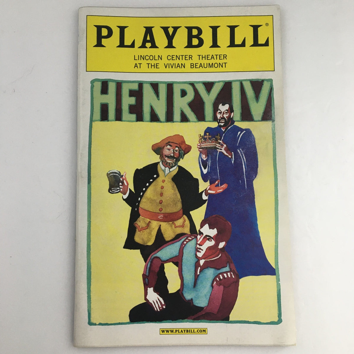 2003 Playbill for 'Henry IV' at the Vivian Beaumont Theater featuring illustrations of actors in costume, showcasing the production's theatrical elements.