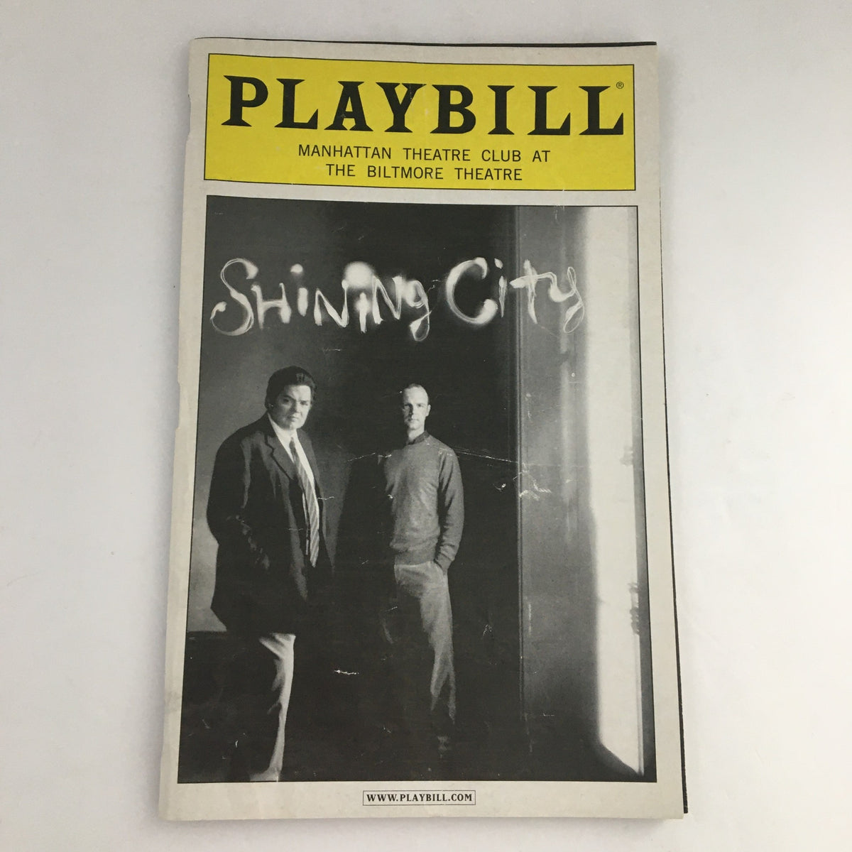 2006 Playbill from Biltmore Theatre featuring 'Shining City', showcasing actors in a dramatic black and white photo on the cover.