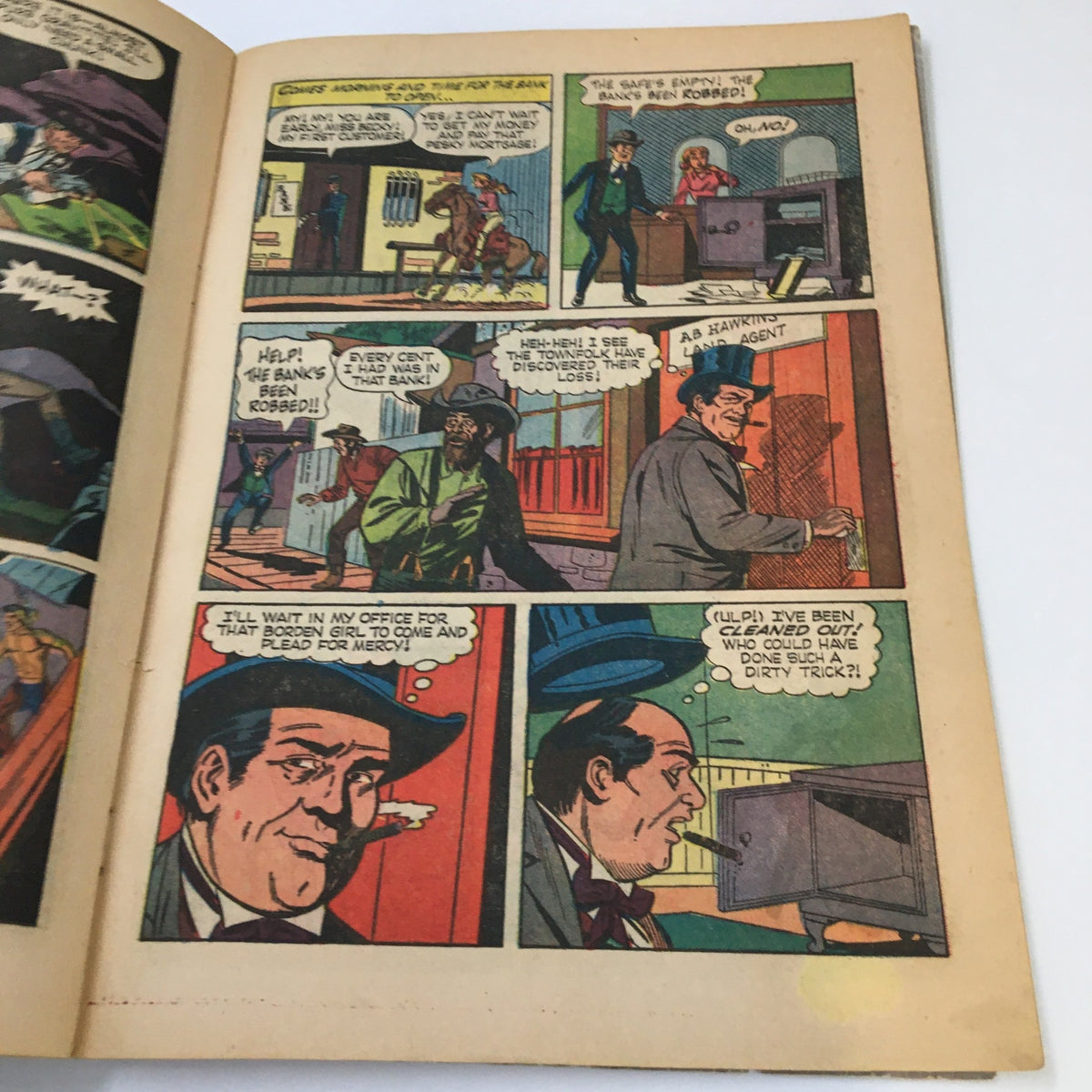 Final interior page of VTG My Favorite Martian Comics July 1966 illustrating action-packed comic story with characters in distress.
