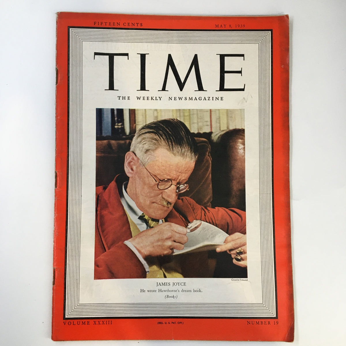 Time Magazine May 8 1939 Vol. 33 No. 19 James Joyce Wrote Hawthorne's Book