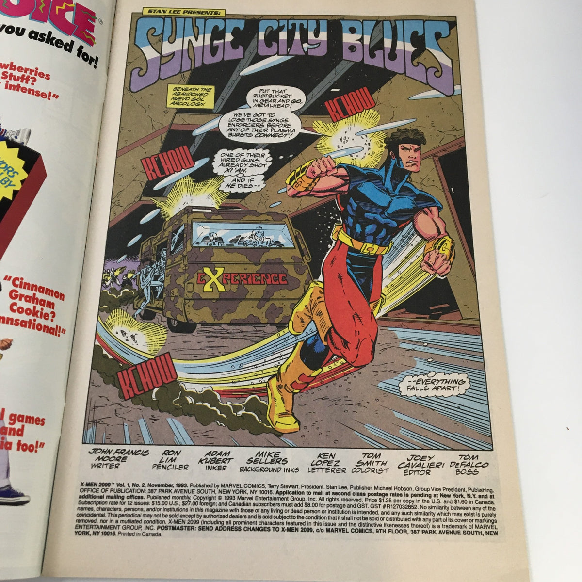 Marvel Comics November 1993 X-Men 2099 Vol. 1 No. 2 Synge City Blues VG