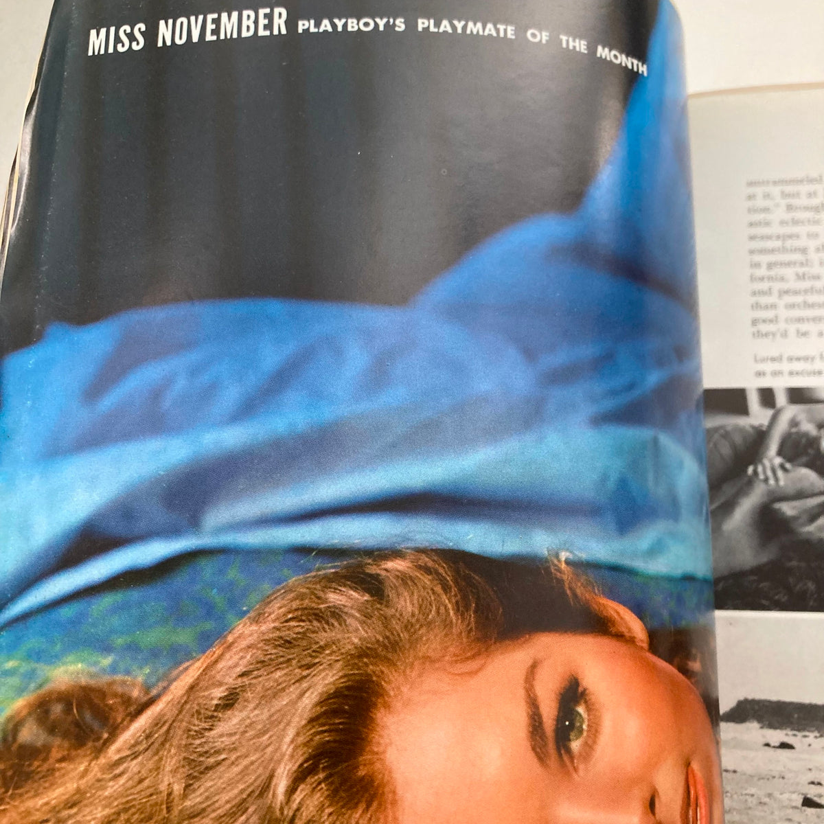 Inside VTG Playboy Magazine November 1968, highlighting Miss November Paige Young as Playmate of the Month with vibrant colors and artistic photography.