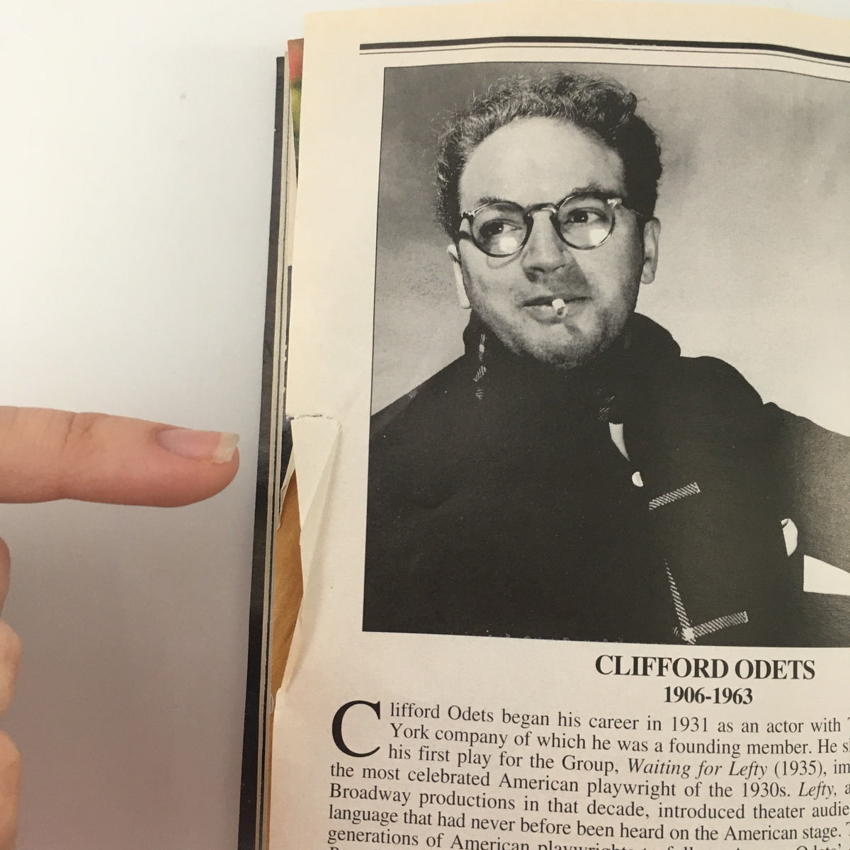 2006 Playbill Lincoln Center Theater 'Awake and Sing!' includes a photograph and biography of playwright Clifford Odets.