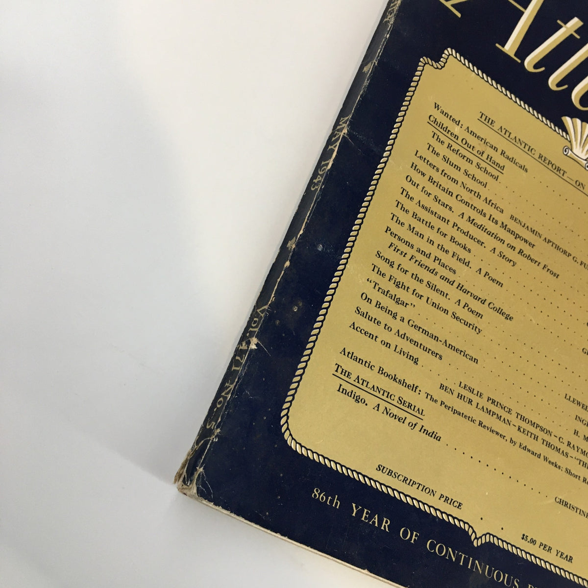 Vintage The Atlantic Magazine May 1943 The Assistant Producer A Story No Label