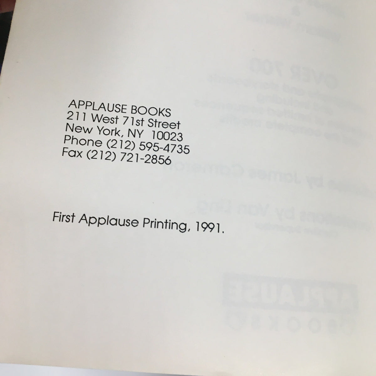 Publication information of '1991 Terminator 2 Judgement Day The Book of The Film An Illustrated Screenplay' showing details from Applause Books.