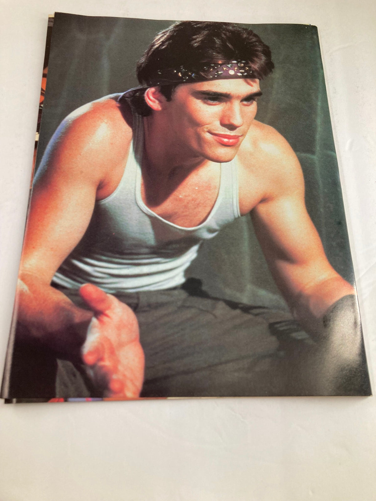 Image from VTG Teen Trivia Magazine Fall 1984 showcasing a male model in classic 80s attire, highlighting the era's fashion trends.