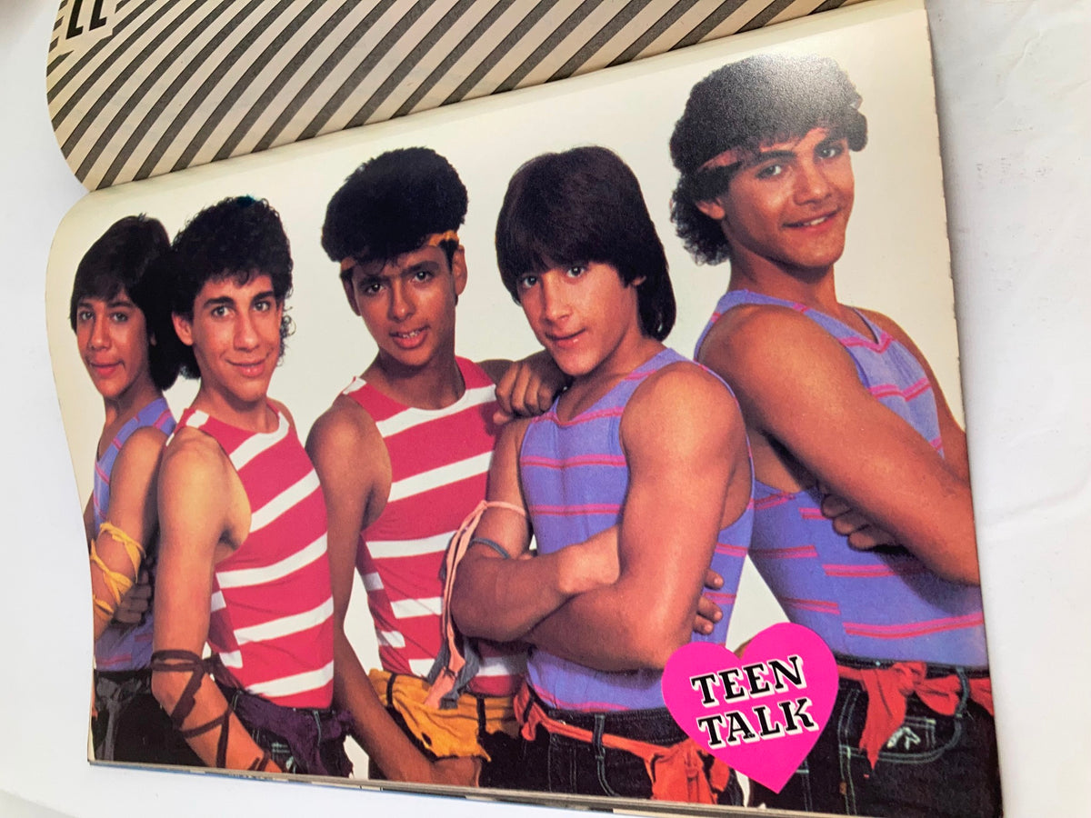 VTG Teen Trivia Magazine Fall 1984 featuring members of Menudo in colorful outfits for a feature called TEEN TALK.