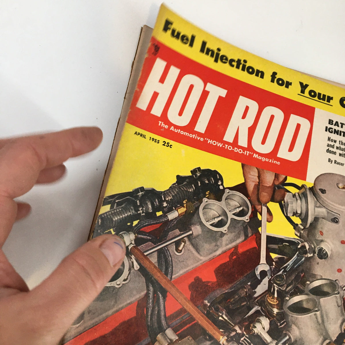 Vintage Hot Rod Magazine April 1955 Digits of The Famed Tom Spalding No Label