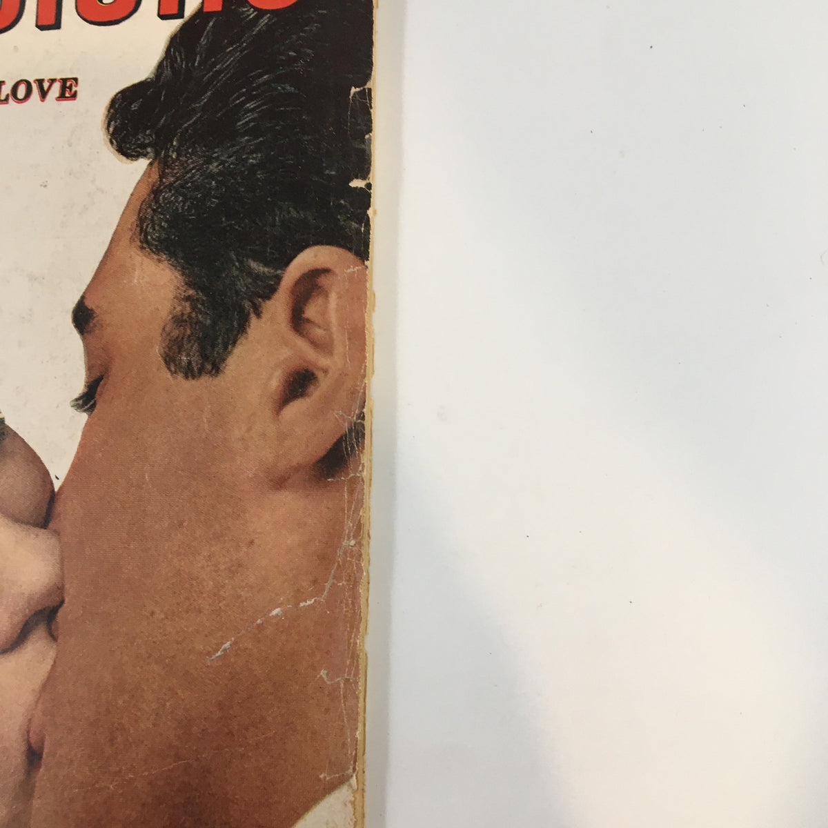 Cover image of Secret Confessions Magazine, May 1957, featuring a passionate kiss representing love themes in the issue.