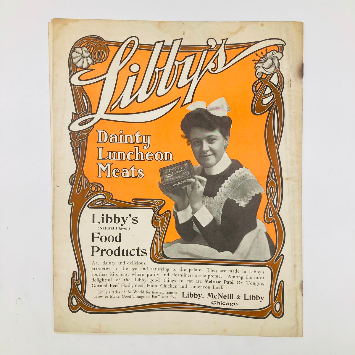 Cover of the Saturday Evening Post June 6 1903, titled Libby's Dainty Luncheon Meats, featuring an illustration of a woman holding Libby's product and promoting quality food offerings.