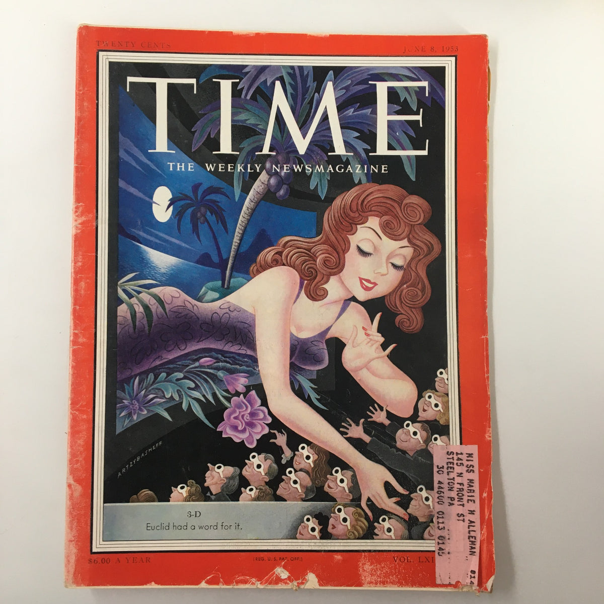 Vintage Time Magazine June 8 1953 3-D Euclid Had A Word For It