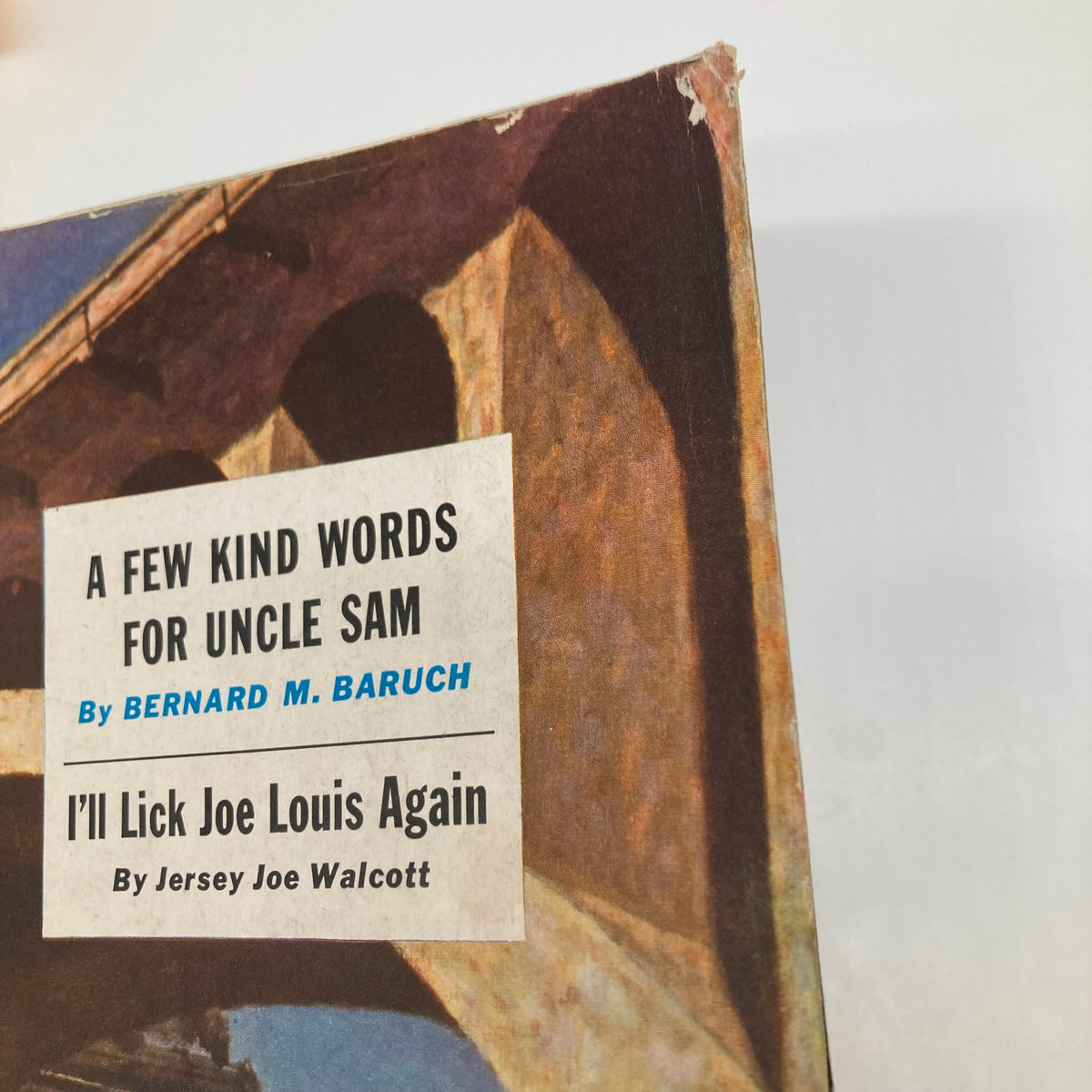 Image of the Saturday Evening Post Magazine June 12 1948, featuring the title 'A Few Kind Words for Uncle Sam' by Bernard M. Baruch and 'I'll Lick Joe Louis Again' by Jersey Joe Walcott.