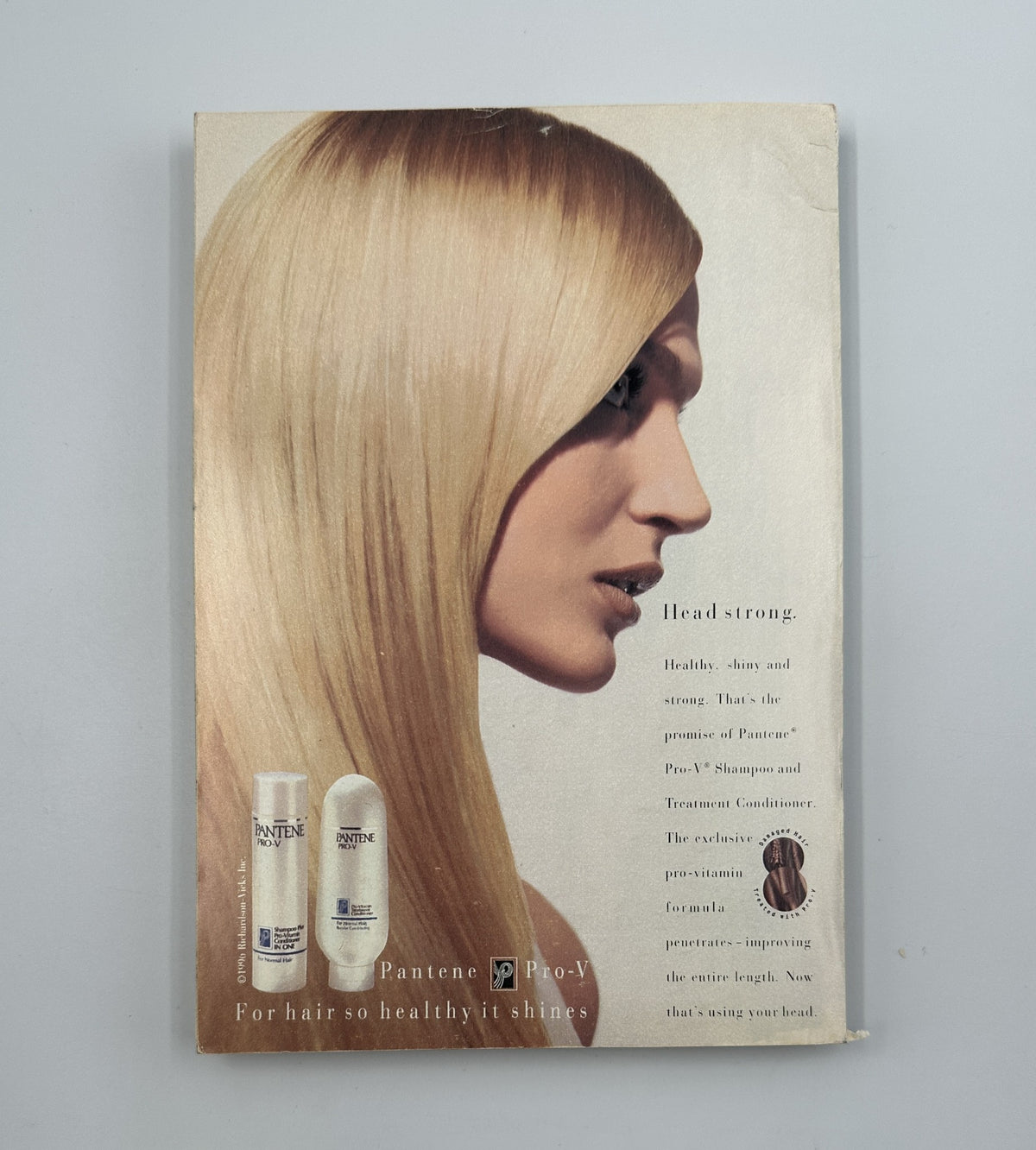 Advertisement for Pantene Pro-V in the TV Guide Magazine dated August 24, 1996. The ad features a model with long, shiny hair promoting shampoo and conditioner for healthy and shiny hair.