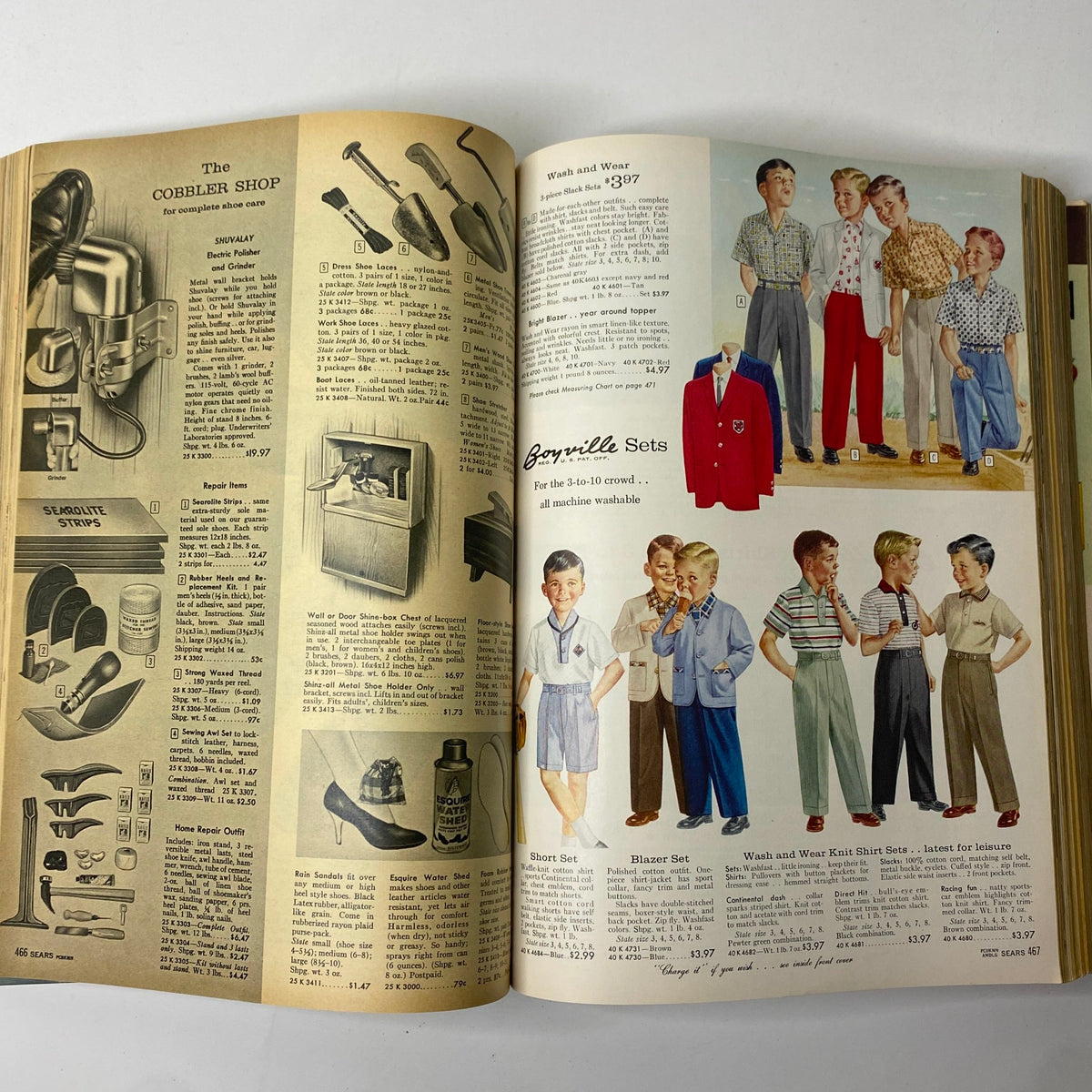 1960 Sears Roebuck and Co. Illinois Spring through Summer Catalog highlighting boys' clothing options, including sets for young boys, typical of 1960s fashion.