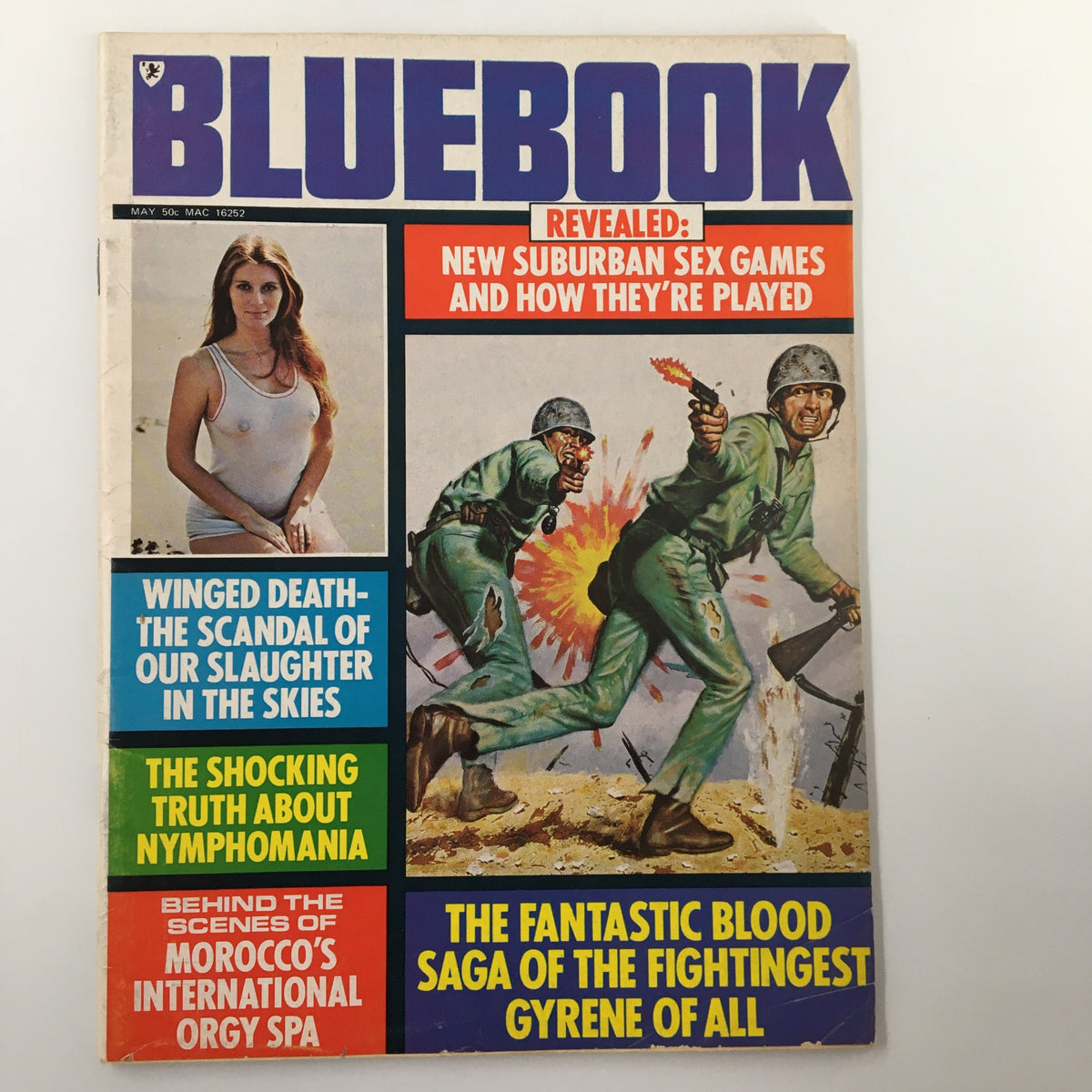 Vintage BlueBook Magazine May 1972 The Shocking Truth About Nymphomania No Label