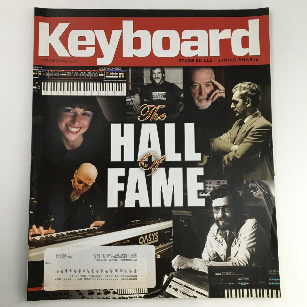 Cover of Keyboard Magazine September 2012 featuring The Hall of Fame and Stage Skills Studio Smarts, showcasing iconic musicians and performance tips.