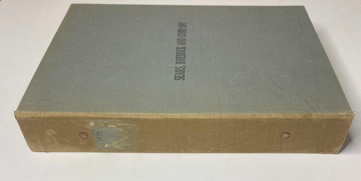 Side view of the 1939 Sears, Roebuck and Company Spring and Summer Hardcover Catalog, showcasing the spine and vintage design.