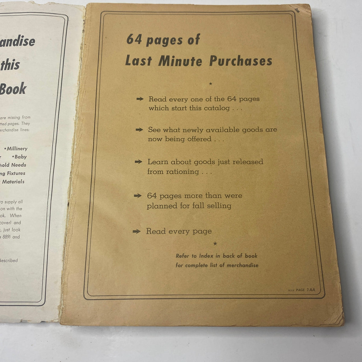 1945 - 1946 Sears Supplemental Fall and Winter General Catalog GD Interior