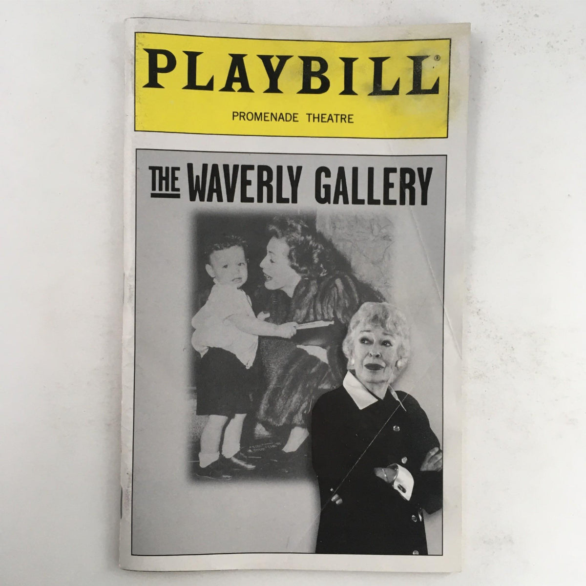 2000 Playbill for The Waverly Gallery featuring iconic black and white images of characters, designed for the Promenade Theatre production.