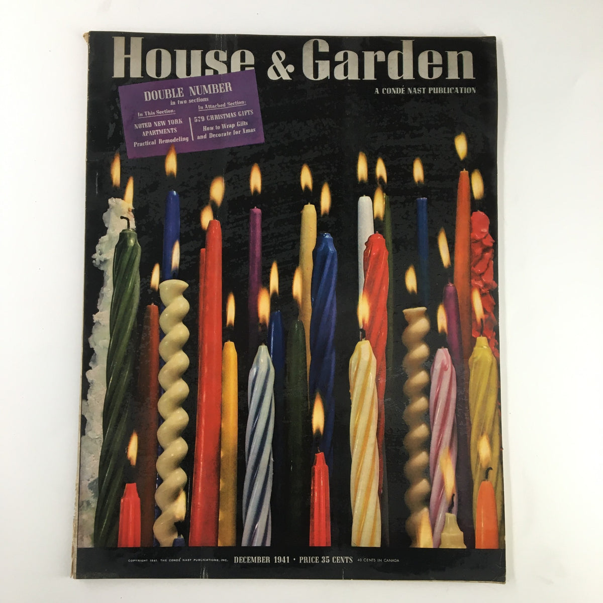 Vintage House & Garden Magazine December 1941 Noted New York Apartments No Label