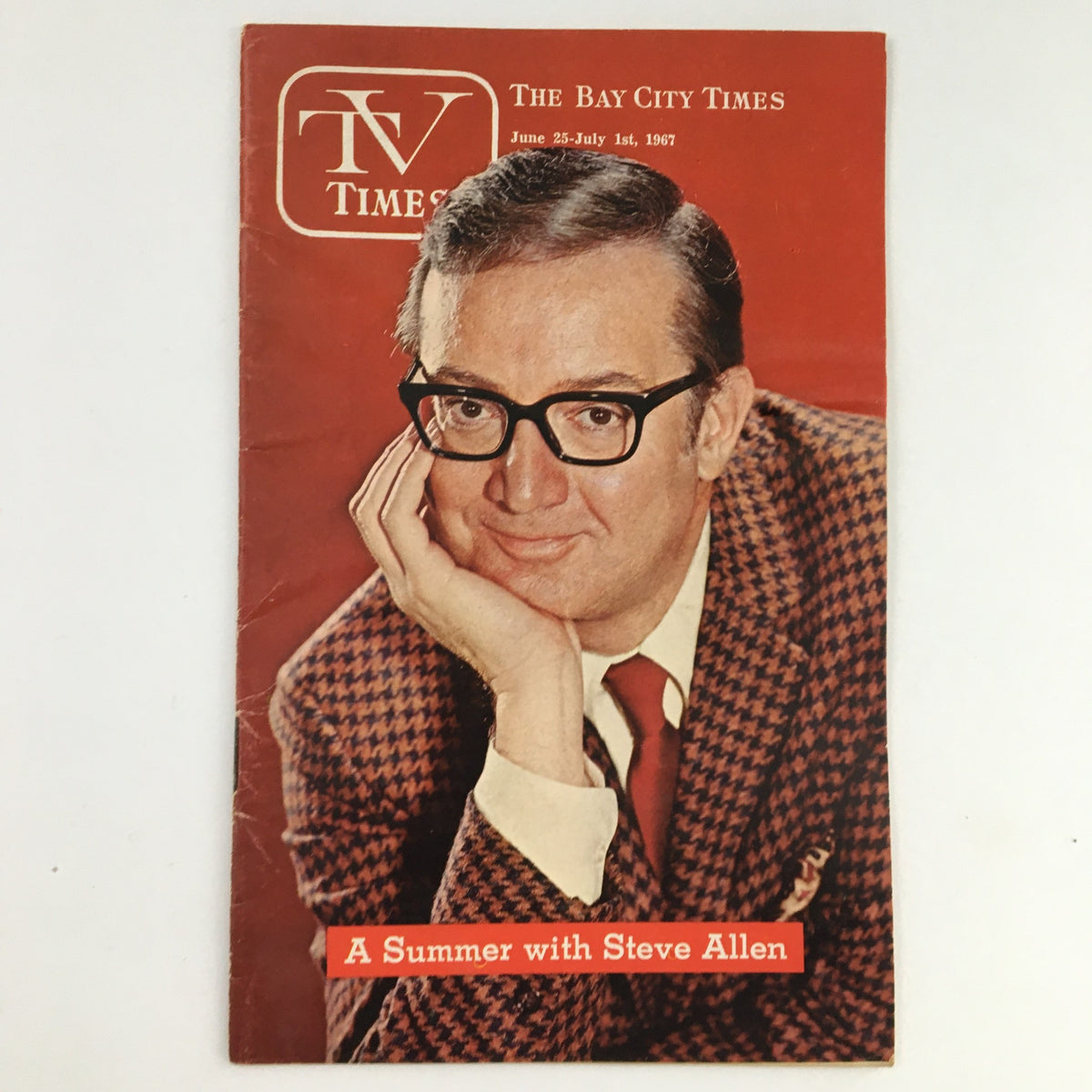 Cover of TV Times magazine featuring Steve Allen from Bay City, Michigan, dated June 25-July 1, 1967, highlighting a summer with Steve Allen.