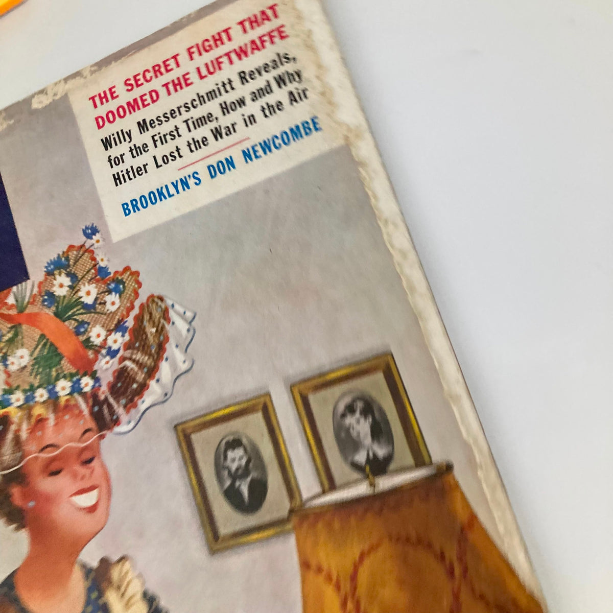 Cover detail of the Saturday Evening Post Magazine from April 8, 1950, featuring a vibrant illustrated cover by Constantin Alajalov, showcasing 1950s American culture and style.