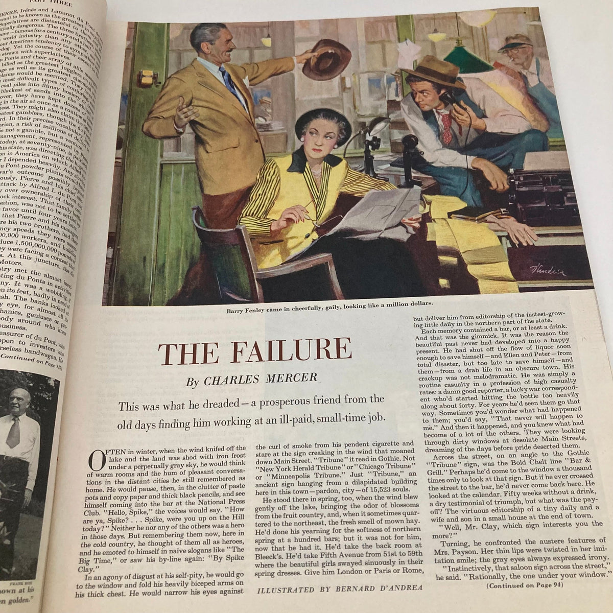 Illustrated story page from the Saturday Evening Post Magazine, October 22, 1949, highlighting a narrative scene with characters engaging in conversation, showcasing the magazine's visual storytelling.